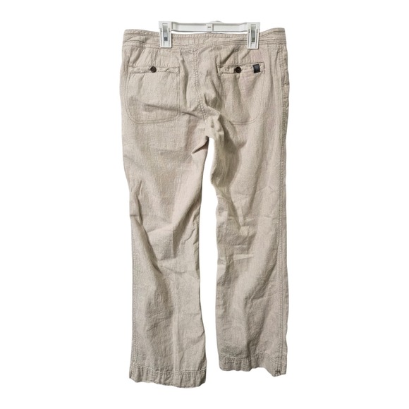 The North Face Women's Linen Cotton Utility Pants Beige Drawstring Size 8 - Picture 2 of 6